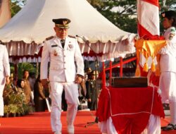 HUT RI ke-81, Pemkot Palu Gelar Upacara Penurunan Bendera